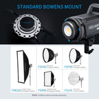FEELWORLD FL125D 125W Daylight Point Source Video Light, Bluetooth APP Control, FL125D