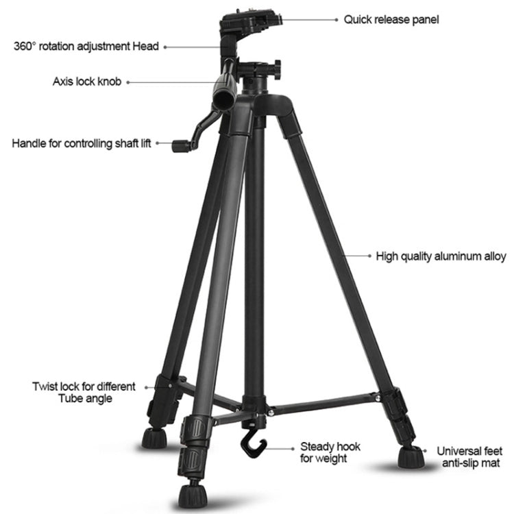 3366 Quality 1.4m Portable Phone Live Selfie Tripod DV SLR Camera Stand, 3366 Quality 1.4m
