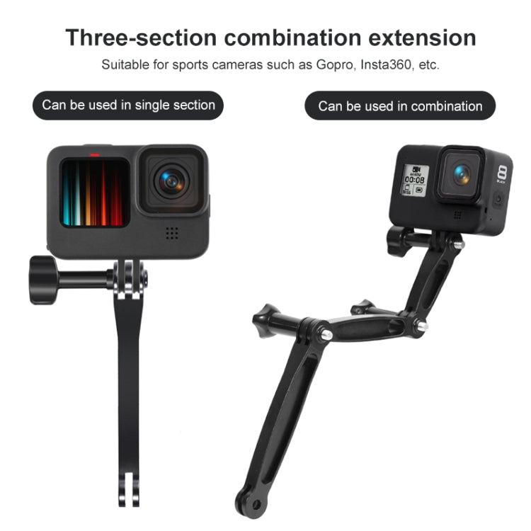 Joint Aluminum Extension Arm Grip Extenter for DJI, Insta360, GoPro and Other Action Cameras, Length: 8.8cm, 8.8cm