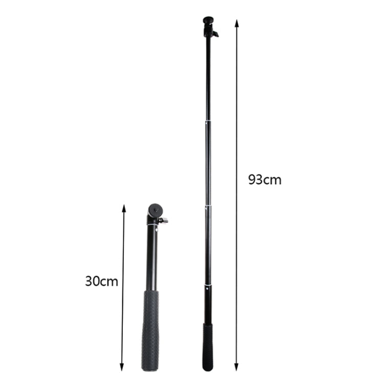 30-93cm Grip Foldable Tripod Holder Multi-functional Selfie Stick Monopod for DJI, Insta360, GoPro and Other Action Cameras, Phones, Length: 30-93cm