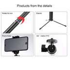 30-93cm Grip Foldable Tripod Holder Multi-functional Selfie Stick Monopod for DJI, Insta360, GoPro and Other Action Cameras, Phones, Length: 30-93cm