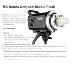 Godox MS300 Studio Flash Light 300Ws Bowens Mount Studio Speedlight