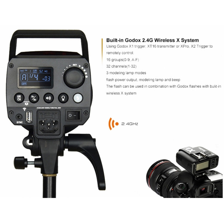 Godox MS300 Studio Flash Light 300Ws Bowens Mount Studio Speedlight