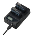 LCD Screen Dual Batteries Charger with USB Cable for Xiaoyi 4K Sport Camera, Displays Charging Capacity (XM47), LCD Screen Battery Charger