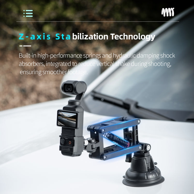STARTRC Action Camera Suction Cup Car Mount Shock Absorbing Arm, Suction Cup Absorbing Arm