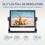 FEELWORLD LUT11H 10.1 Inch Ultra Bright 2000nit DSLR Camera Field Monitor Touch Screen 4K HDMI F970 External Power and Install Kit, LUT11H