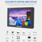 FEELWORLD T7 PLUS 7 inch 3D LUT DSLR Camera Field Monitor with Waveform 4K HDMI Aluminum Housing, T7 PLUS