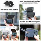 For DJI Osmo Action 5 Pro / 4 / 3 Sunnylife Protective Case Frame Mount Adapter Sun Hood Housing Case, For DJI Osmo Action 5 Pro / 4 / 3