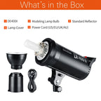 Godox DE400II 400Ws Studio Flash Light Strobe Lamp Head Bowens Mount Speedlight, DE400II
