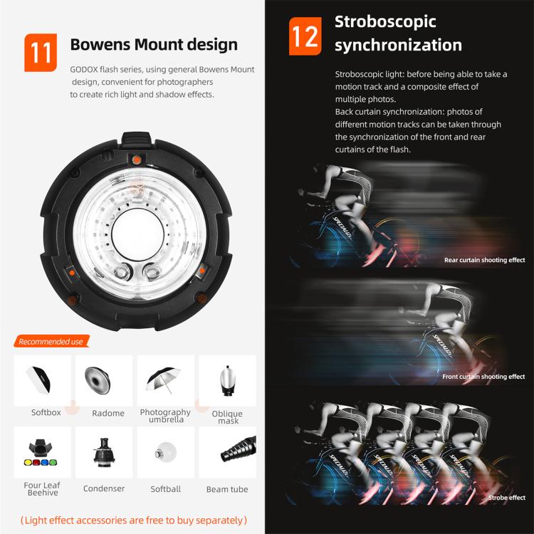 Godox Quicker 400IIM Studio Flash Light 400Ws Bowens Mount Strobe Flash, Quicker 400IIM