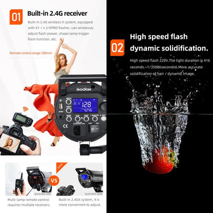 Godox Quicker 600IIM Studio Flash Light 600Ws Bowens Mount Strobe Flash, Quicker 600IIM