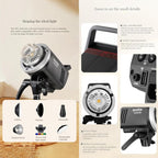 Godox MS200-V Studio Flash Light 200Ws Bowens Mount Strobe Light with Lamp Cover, MS200-V