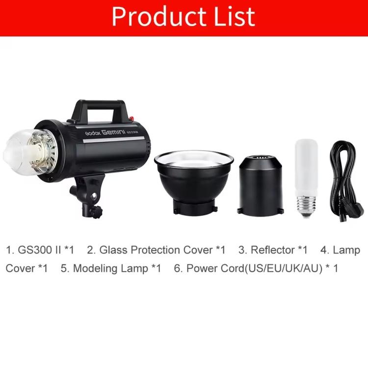 Godox Gemini GS300II Studio Flash Light 300Ws Bowens Mount Strobe Flash, Gemini GS300II
