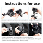 STARTRC 360 Degree Rotation Backpack Clip Magnetic Suction Mount, Backpack Clip