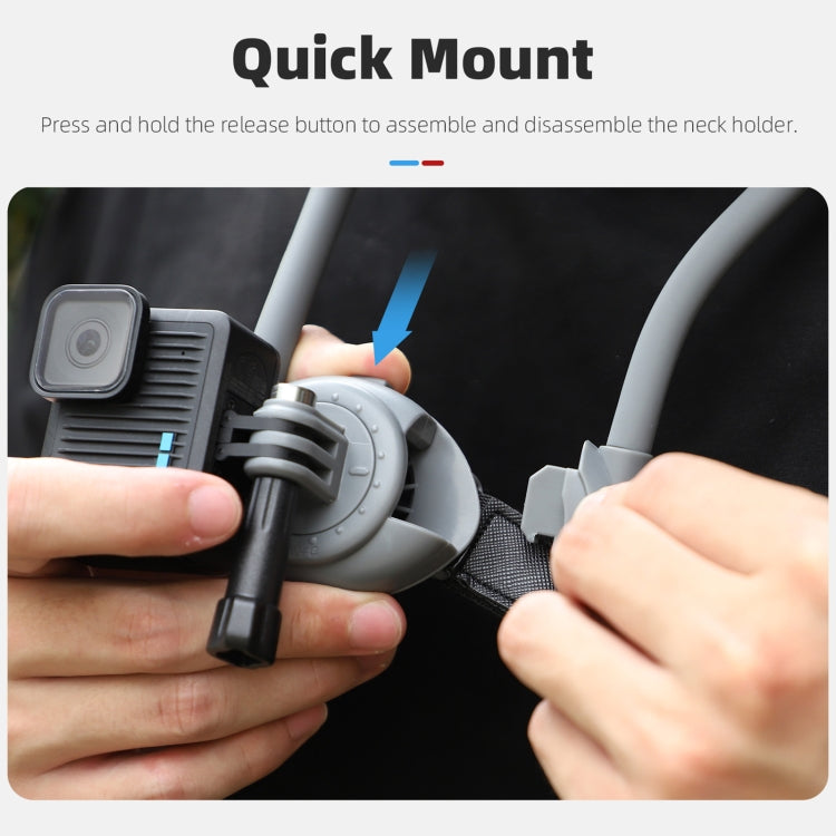 Sunnylife POV Neck Mount Hand Free Video Vlog Neck Selfie Holder with Body Strap, ZJ847