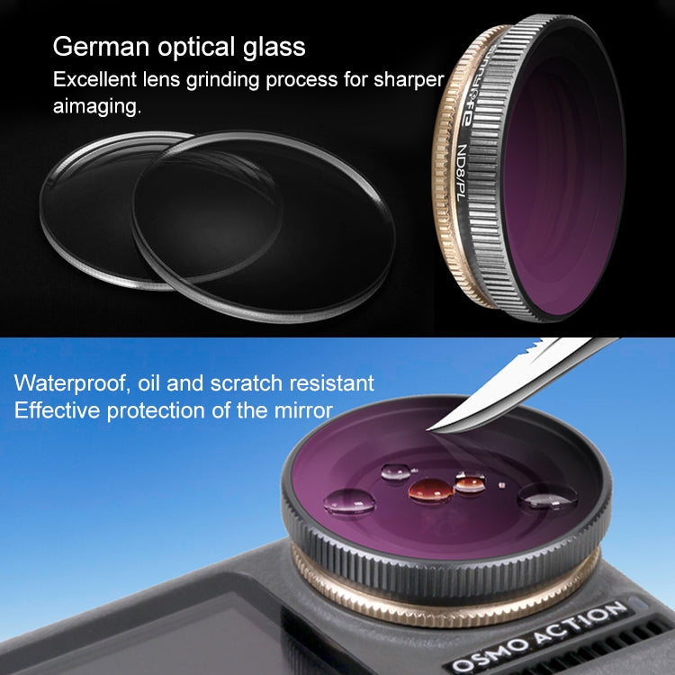Sunnylife OA-FI172 ND8/PL Adjustable Lens Filter for DJI OSMO ACTION, OA-FI172 ND8/PL