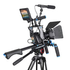 YELANGU YLG1401A Double Back Pole Professional Condenser Shotgun Microphone for DSLR & DV Camcorder