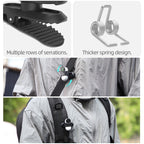 For Insta360 GO3 / GO 3S Sunnylife 360 Degree Rotation Backpack Clip Action Camera Clamp Mount, Rotation Backpack Clip