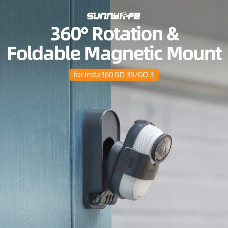 For Insta360 GO3 / GO 3S Sunnylife 360 Rotation Foldable Magnetic Mount
