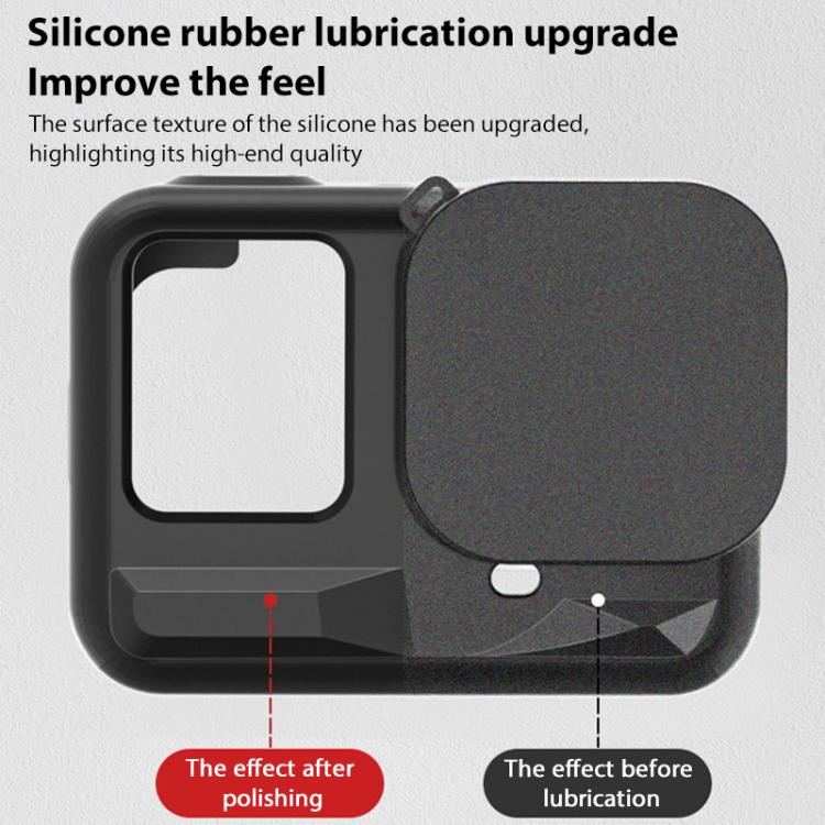 For Insta360 Ace Pro Silicone Protective Case with Wrist Strap & Lens Cover, For Insta360 Ace Pro