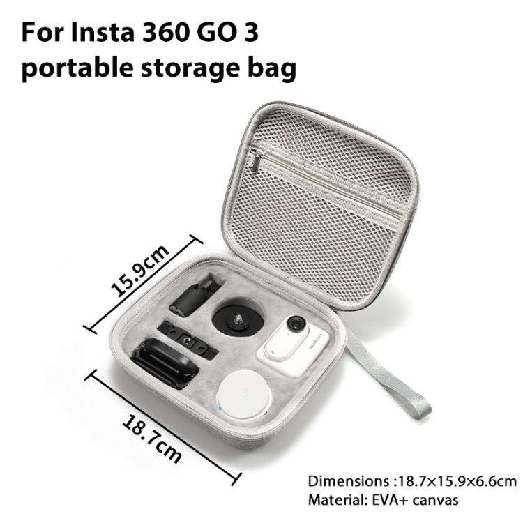 For Insta360 GO 3 / GO 3S Portable EVA Storage Box Case, For Insta360 GO 3 / GO 3S EVA Storage Box