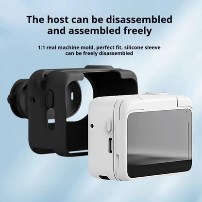 For Insta360 GO 3S Camera Charging Case Silicone Case with Lens Cap & Strap, For Insta360 GO 3S