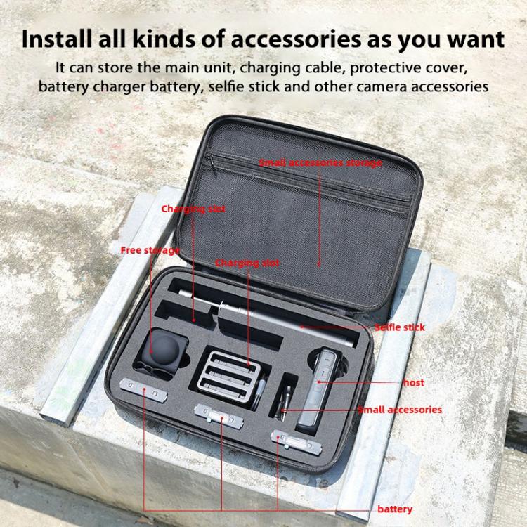 For Insta360 X4 / X5 Carrying Case Portable Storage Bag, 33.4 x 24 x 6.7cm