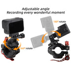 Sunnylife Sports Camera Universal Bicycle Clamp 360 Rotation 19-35mm Clip for DJI Action / Insta360 / GoPro, For DJI Action / Insta360 / GoPro