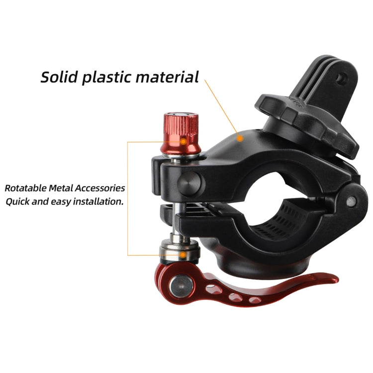 Sunnylife Sports Camera Universal Bicycle Clamp 360 Rotation 19-35mm Clip for DJI Action / Insta360 / GoPro, For DJI Action / Insta360 / GoPro