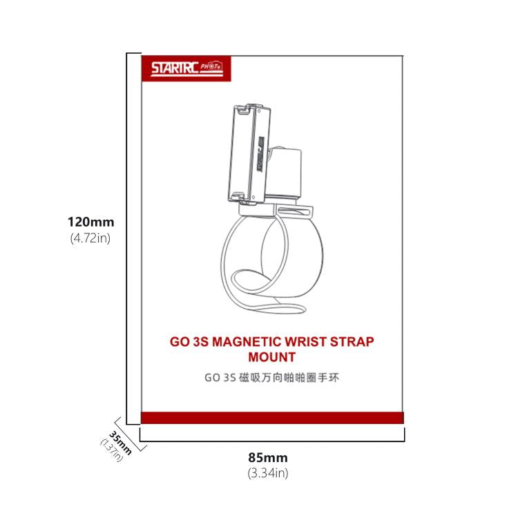 For Insta360 GO 3S / GO 3 STARTRC Silicone Wristband Snap Ring Quick Release Fixed Adapter Mount, For Insta360 GO 3S / GO 3