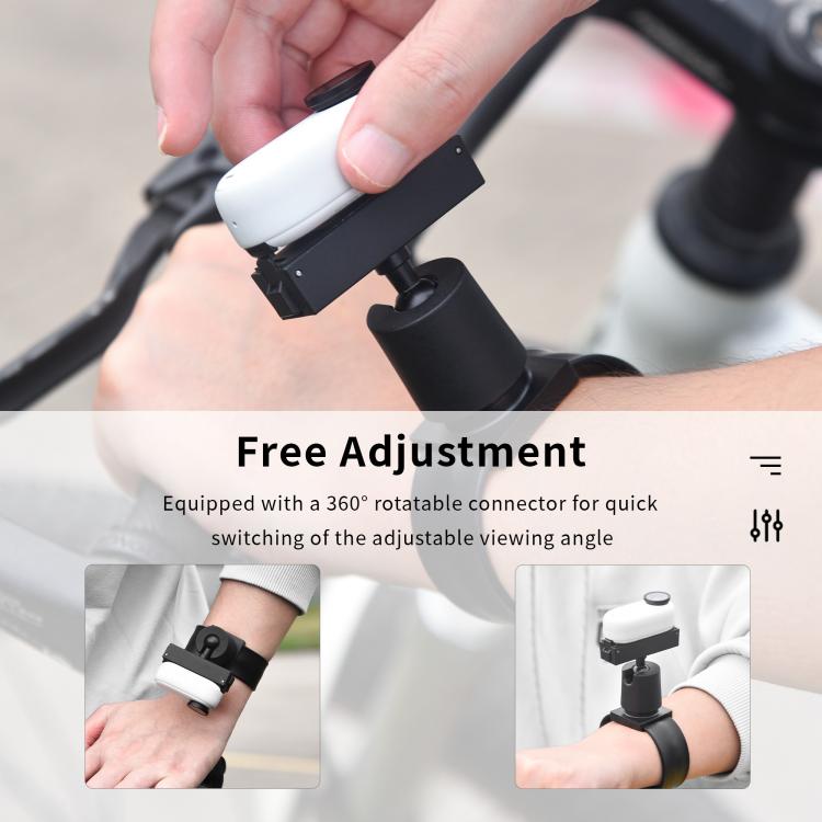 For Insta360 GO 3S / GO 3 STARTRC Silicone Wristband Snap Ring Quick Release Fixed Adapter Mount, For Insta360 GO 3S / GO 3