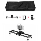 YELANGU L140T-A 40cm Carbon Fiber Slide Rail Track with Phone Clamp & BallHead Adapter for Smartphones, L140T-A
