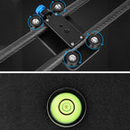 YELANGU L140T-A 40cm Carbon Fiber Slide Rail Track with Phone Clamp & BallHead Adapter for Smartphones, L140T-A