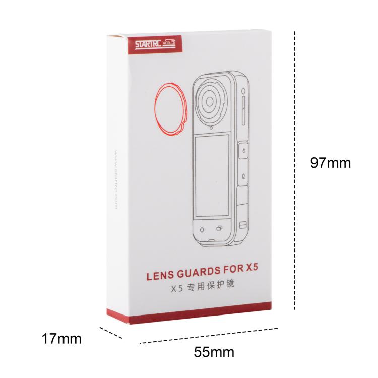 For Insta360 X5 STARTRC Slim Protective Lens Guad PC Lens Cover, Slim PC Lens Cover
