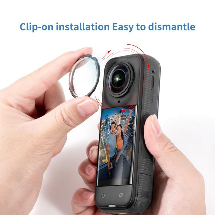 For Insta360 X5 STARTRC Slim Protective Lens Guad PC Lens Cover, Slim PC Lens Cover