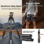 BEXIN TA254-BS30 Portable Collapsible Aluminum Alloy Camera Tripod with Head, TA254-BS30