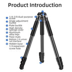 BEXIN RK294 Portable Collapsible Carbon Fiber Camera Tripod, RK294