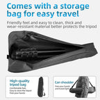 BEXIN RK264 Portable Collapsible Aluminum Alloy Camera Tripod, RK264