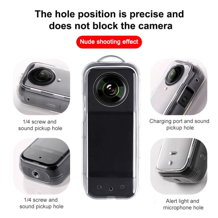 For Insta360 X3 Hollow Clear TPU Protective Case, Hollow Case
