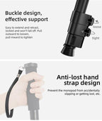 BEXIN P294B Portable Travel Outdoor DSLR Camera Aluminum Alloy Monopod Holder, P294B