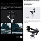 MOZA AirCross S 3 Axis Foldable Handheld Gimbal Stabilizer for DSLR Cameras and Smart Phone, AirCross S