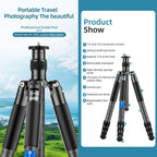 BEXIN W-334C Portable DSLR Camera 2 in 1 Carbon Fiber Tripod Detachable Monopod, W-334C
