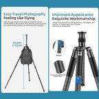 BEXIN W-334C Portable DSLR Camera 2 in 1 Carbon Fiber Tripod Detachable Monopod, W-334C