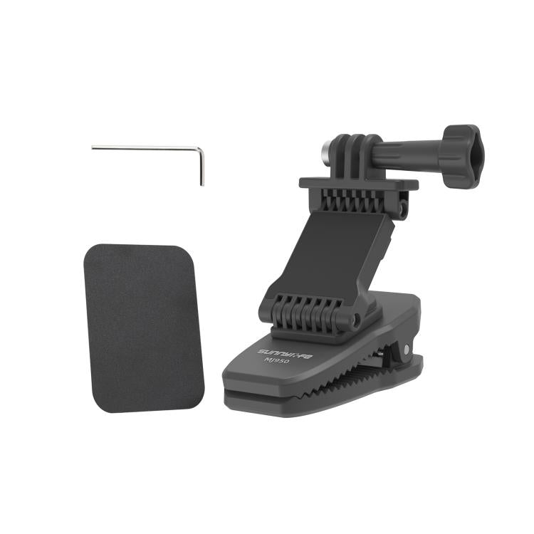 Sunnylife Stretchable Backpack Clip Rotatable Magnetic Mount Action Camera Holder Vlog Mount, For Action Cameras