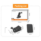 Sunnylife Stretchable Backpack Clip Rotatable Magnetic Mount Action Camera Holder Vlog Mount, For Action Cameras