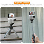 For Insta360 GO Ultra Sunnylife Quick-Release Magnetic Base Mount 1/4 180 Tilt Adjustable Tabletop Base Bracket, DZ-143 For Insta360 GO Ultra