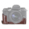 1/4 inch Thread PU Leather Camera Half Case Base for Canon EOS M5, For Canon M5
