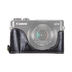 1/4 inch Thread PU Leather Camera Half Case Base for Canon G7 X Mark II, For Canon G7X2