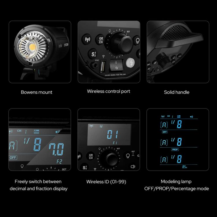 Godox DP800III-V Studio Flash Photo Light 800Ws 2.4G Wireless X System Bowens Mount Light, DP800III-V