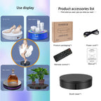 22cm USB Charging Rotating Display Stand Video Shooting Props Turntable, Load: 10kg, No Battery